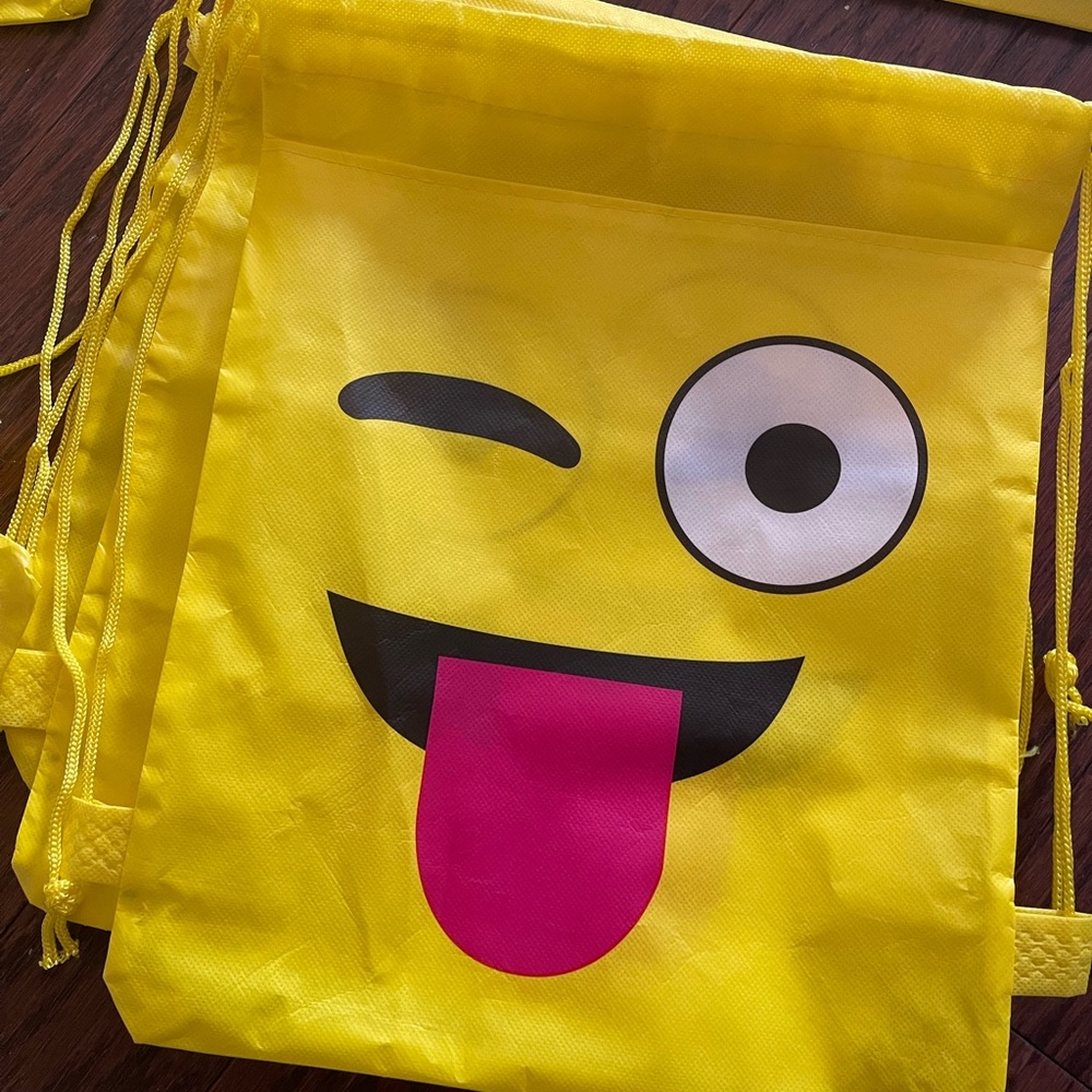 Emoji Drawstring Backpacks - Picture 4 of 4